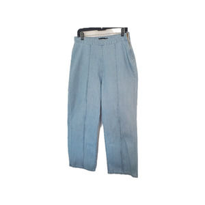 Pretty Little Thing light wash high rise wide leg denim sz 10 $55